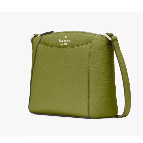 New Kate Spade Monica Pebbled Leather Crossbody Kelp Forest - Picture 3 of 5